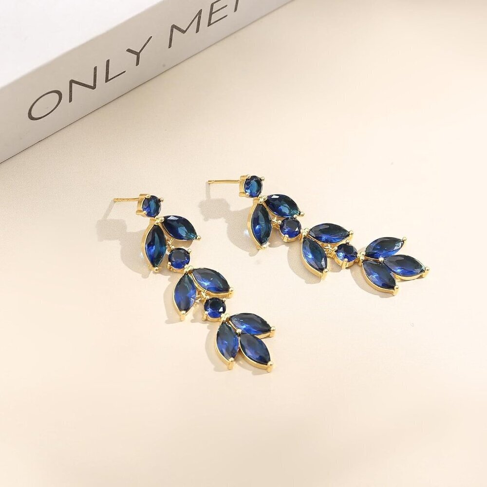 Dangle Earrings Rhinestone Crystal Drop Jewelry for Weddings Proms Parties - Picture 5 of 8